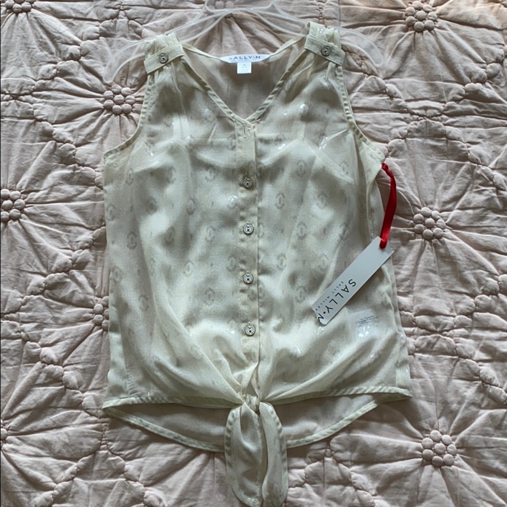 Sally Miller Girls sleeveless sheer tank top